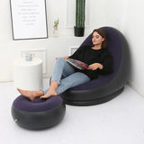 Sillon Puff Inflable con Posapies de Oficina Hogar Terraza Jardin